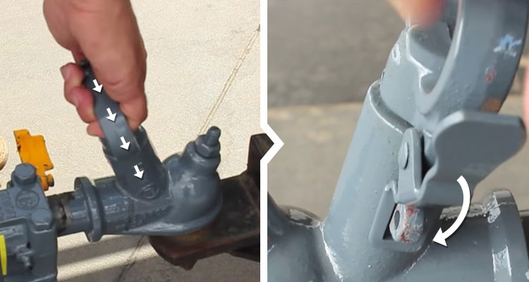 Locking The Trailer Safety Latch